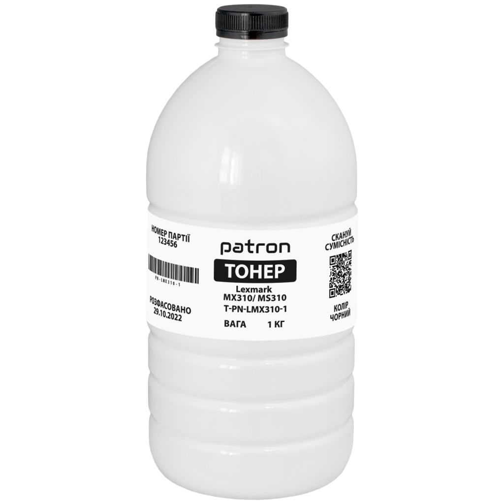 Тонер Lexmark MX310/MS310, 1 кг Patron (PN-LMX310-1) - изображение 1