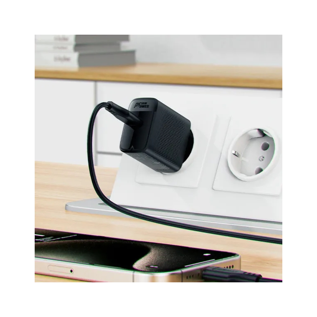 Зарядний пристрій Acefast USB-C 20W + Type-C cable A82 Fast Charger Black (6974316280057) - зображення 8