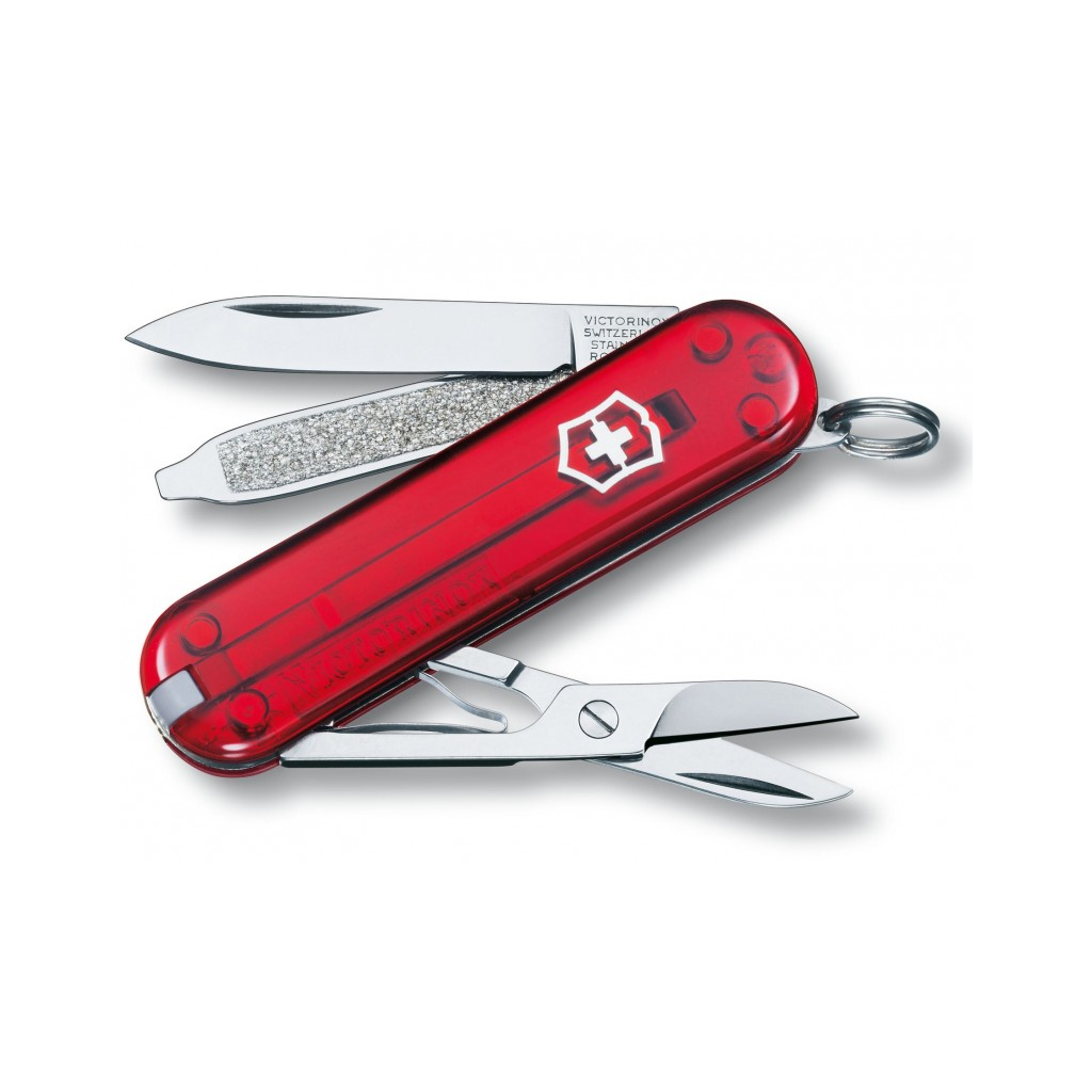 Ніж Victorinox Classic SD Transparent Red (0.6223.TB1) - зображення 1
