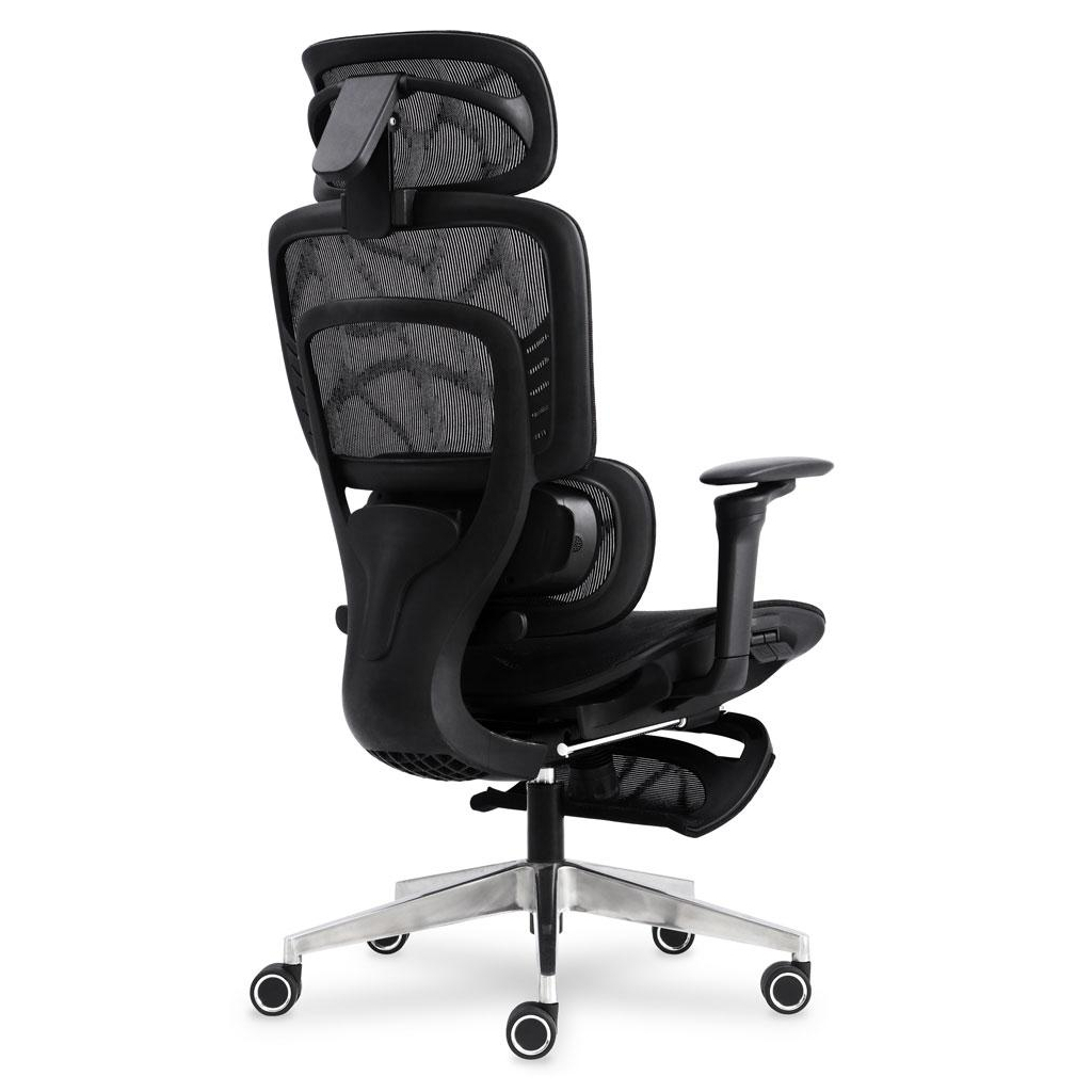 Офісне крісло Mealux M10 Air Massage (з масажним ефектом) Black (HF-M10 M/BB) - зображення 4