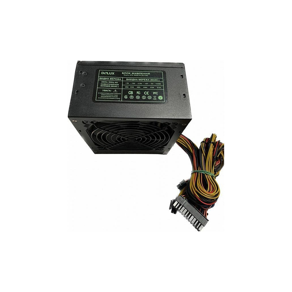 Блок живлення Delux 500W (DLP-35D Black) - зображення 1