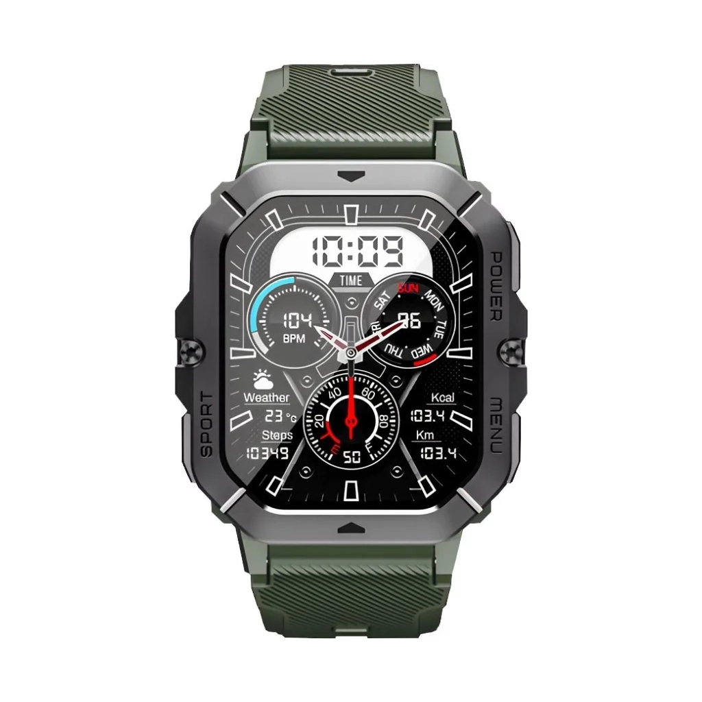 Смарт-годинник OUKITEL BT101 Military Green (6931940739818) - зображення 2
