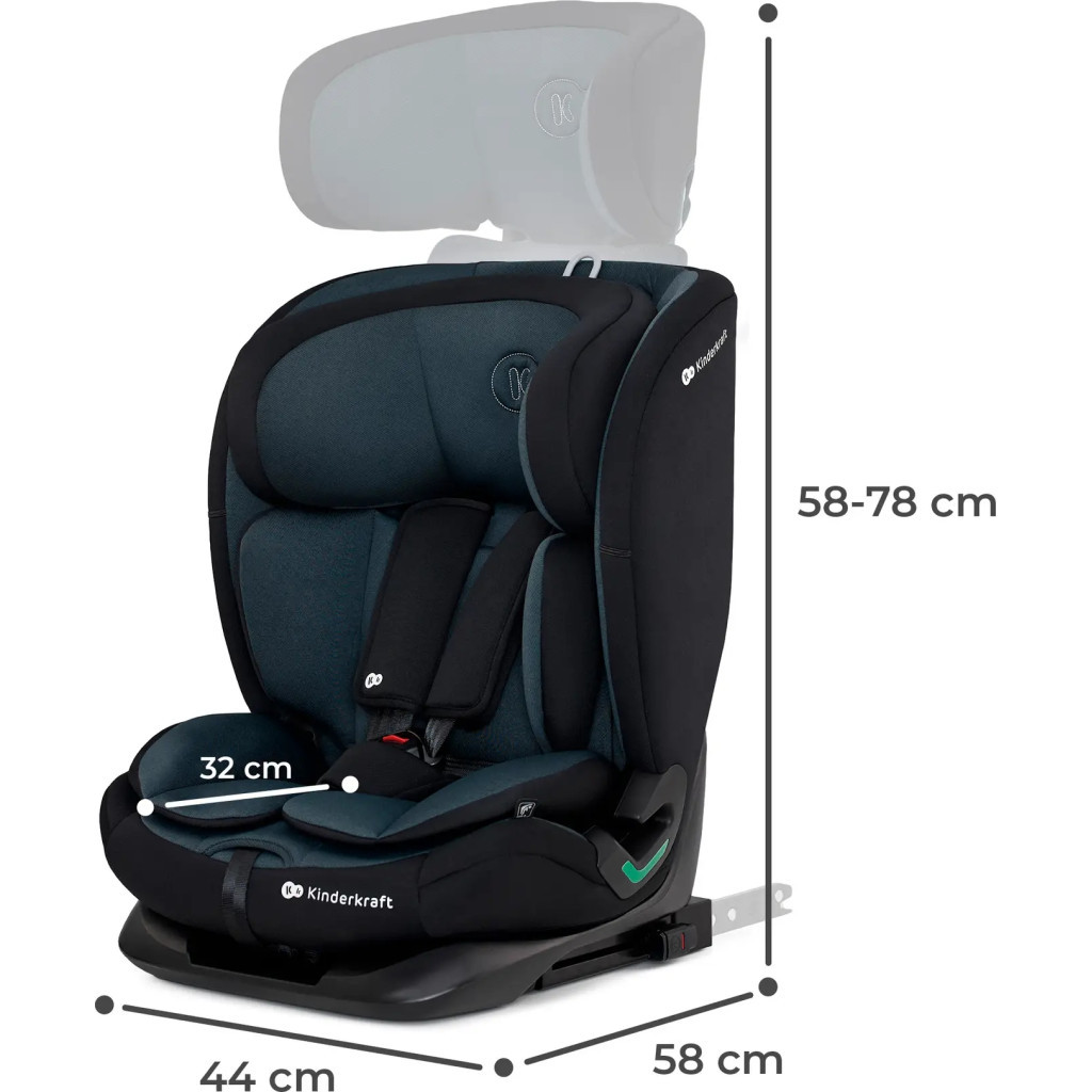 Автокрісло Kinderkraft Oneto3 i-Size Graphite Black (KCONE300BLK0000) (5902533922161) - зображення 11