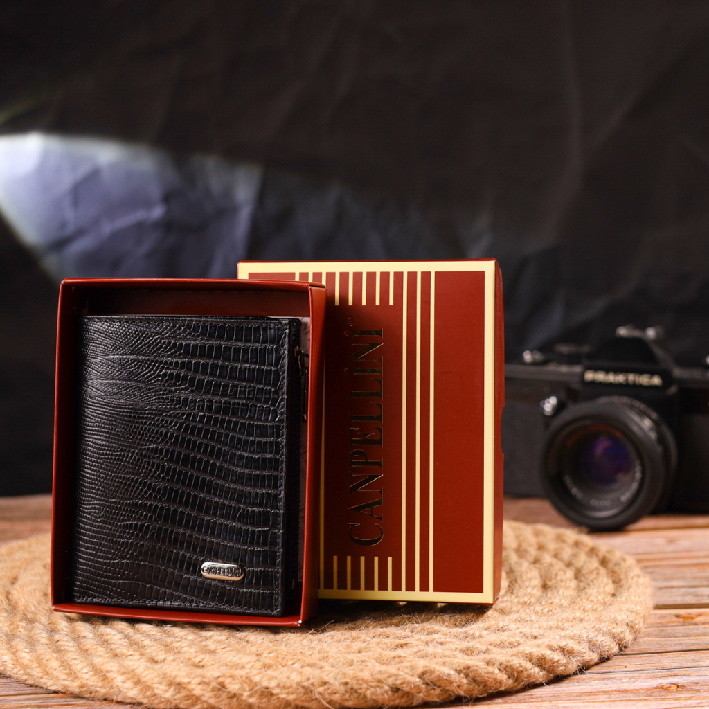 Гаманець Canpellini З натуральної шкіри Чорний (21672) - зображення 10