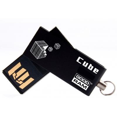 USB флеш накопичувач Goodram 4GB Cube Black USB 2.0 (PD4GH2GRCUKR9) - зображення 1