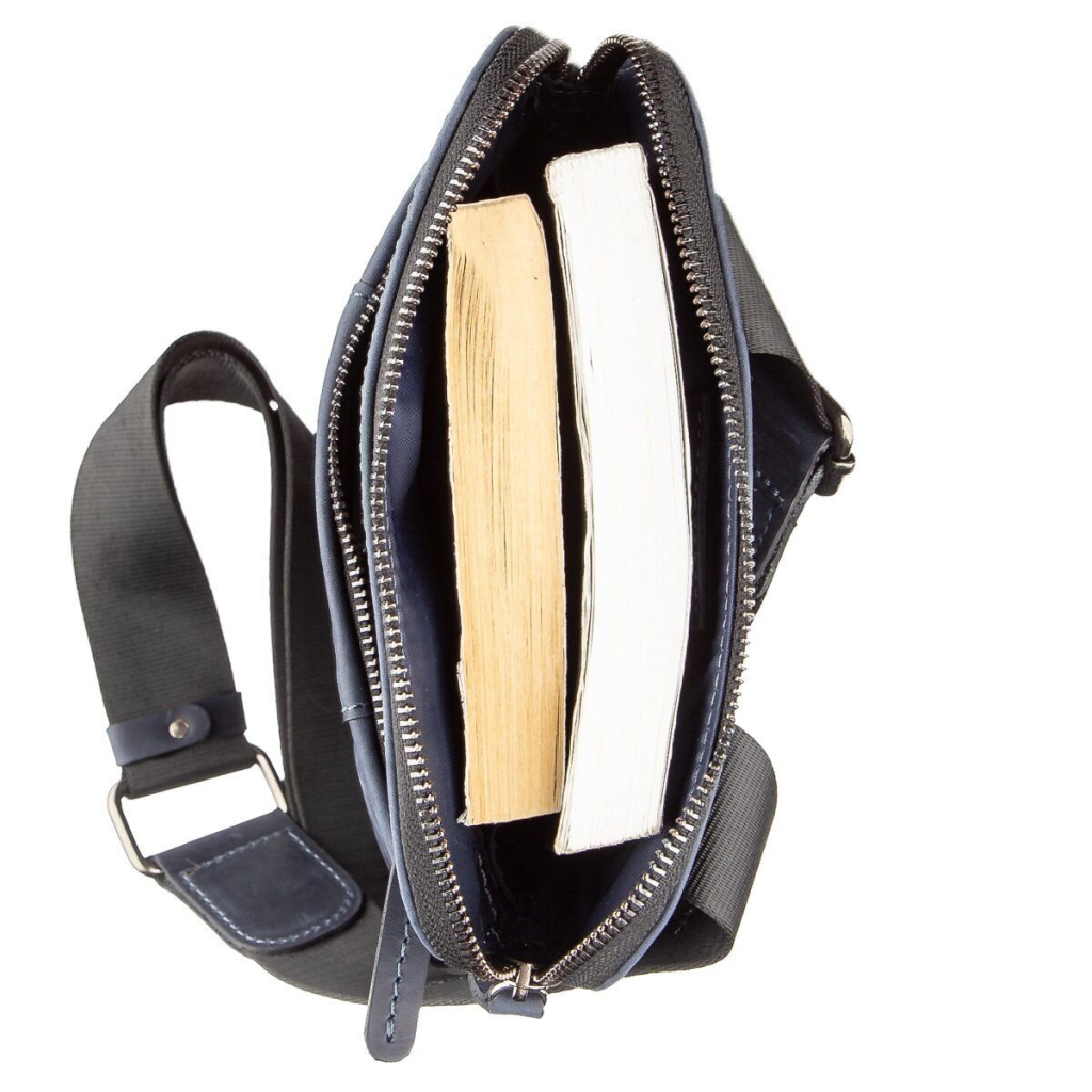 Сумка Shvigel З вінтажної шкіри Синя (11179) - зображення 6