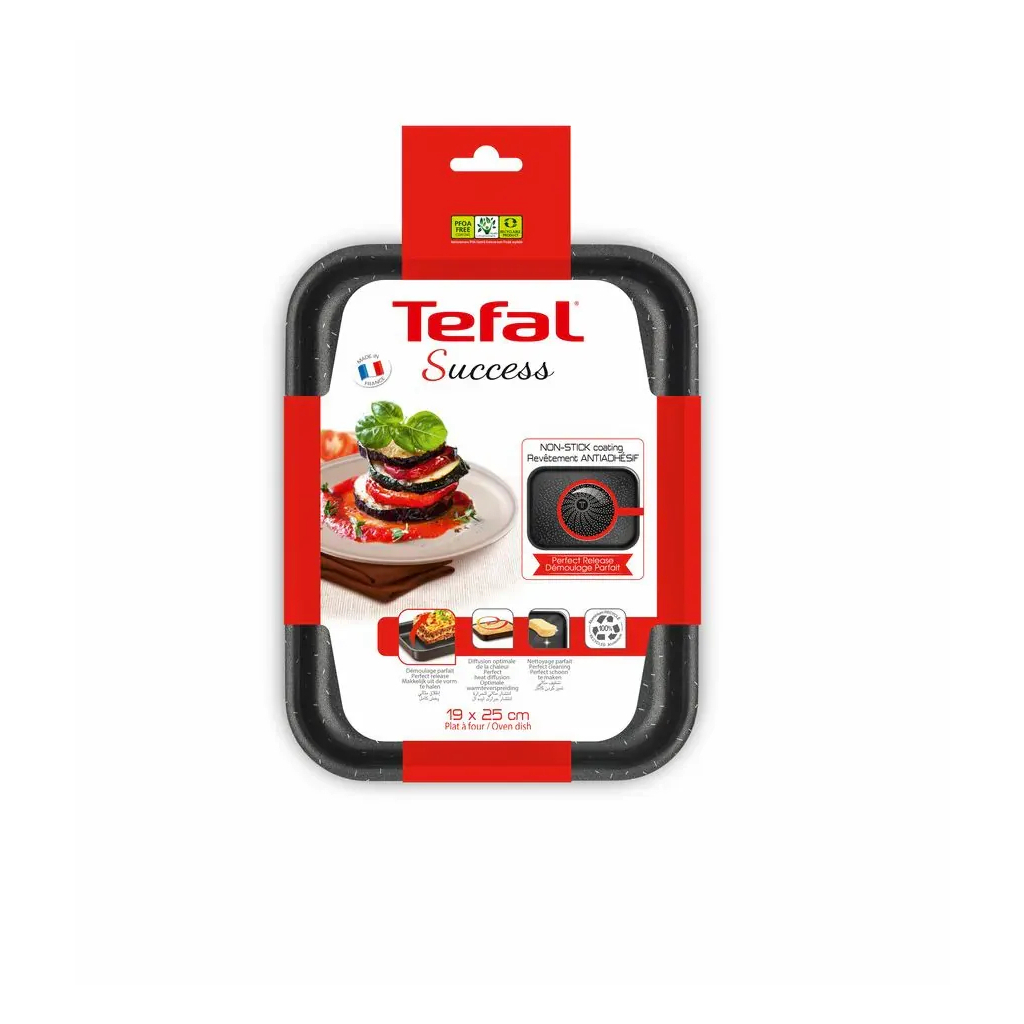 Лист для випікання Tefal Success, прямокутна, 19х25см, алюміній, чорний (J1600502) - зображення 3