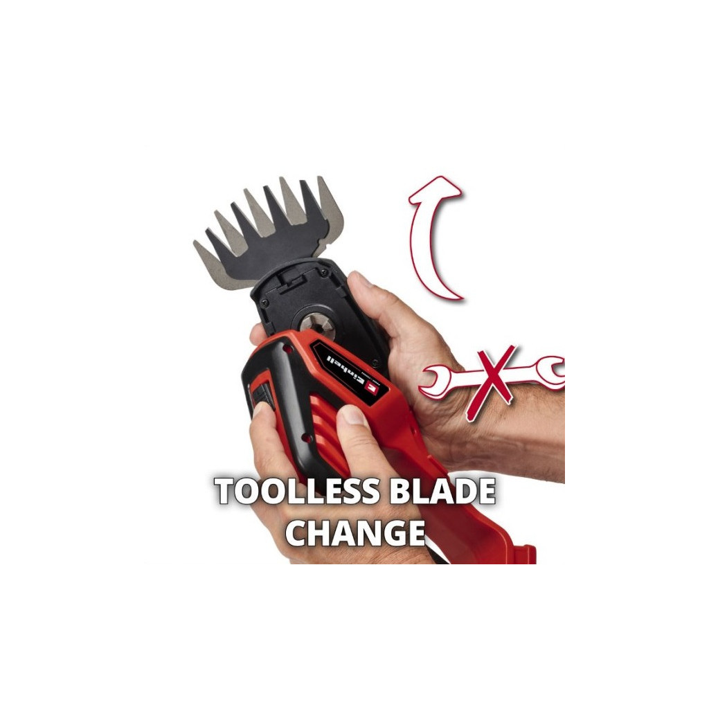 Кущоріз Einhell для трави GE-CG 18/100 Li-Solo, 18В PXC, 10см (без АКБ та ЗП) (3410313) - зображення 8