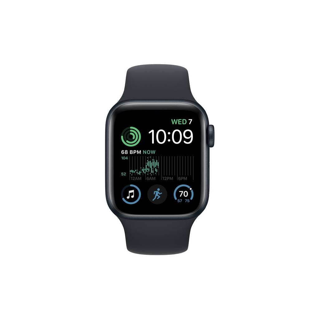 Смарт-годинник Apple Watch SE 2022 GPS 44mm Midnight Aluminium Case with Midnight Sport Band - Regular (MNK03UL/A) - зображення 4