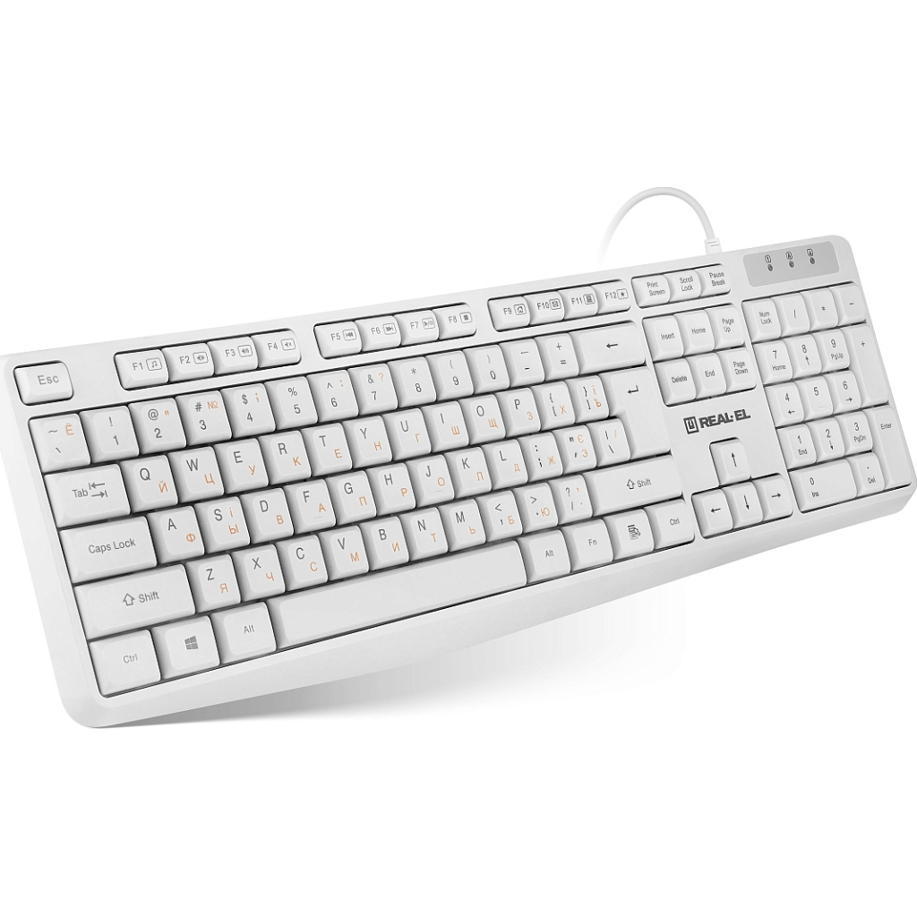 Клавіатура REAL-EL RK-513 USB White (EL123100047) - зображення 1