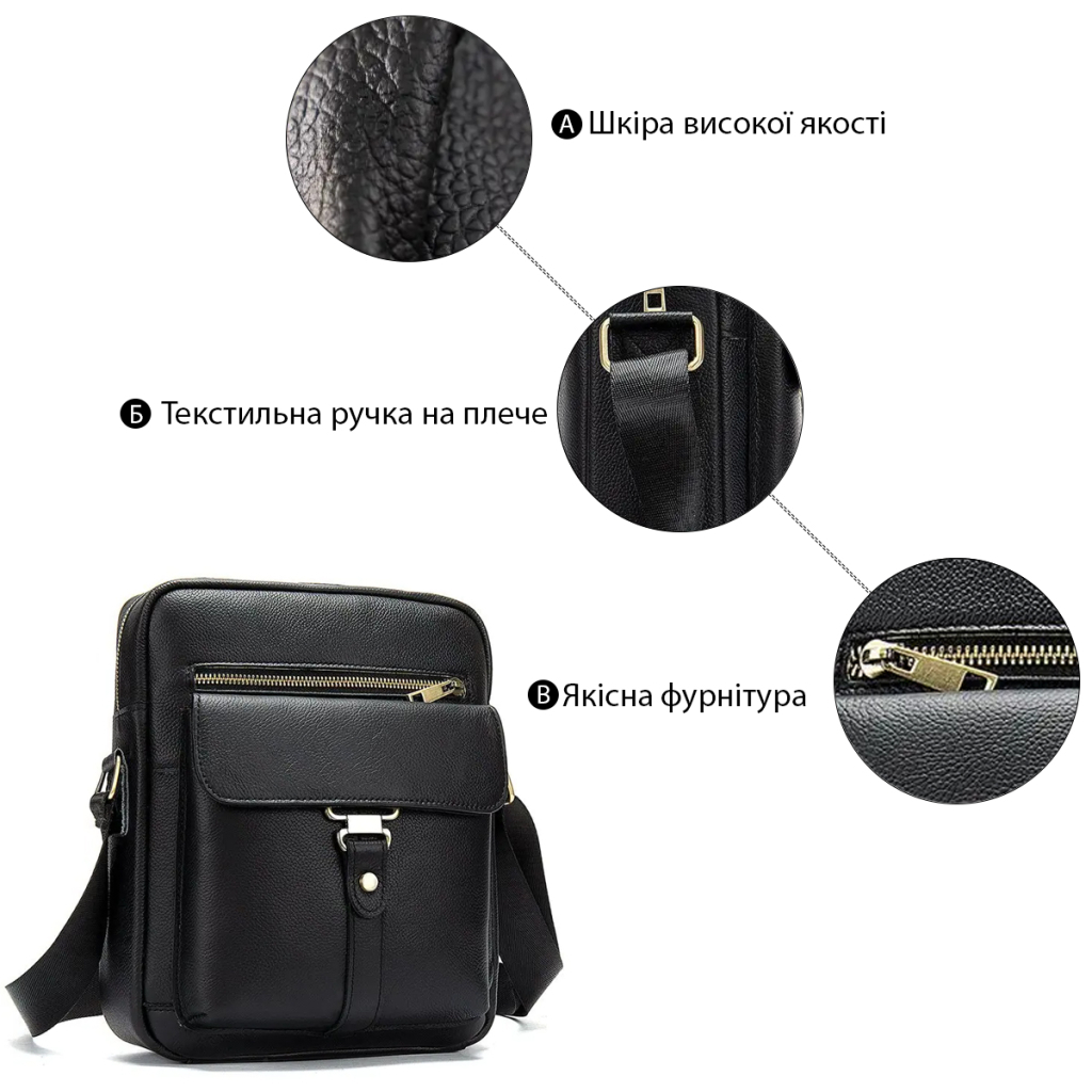 Сумка Vintage Чорна (14649) - зображення 4