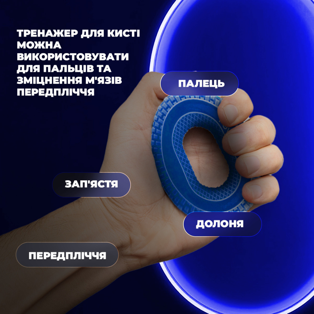 Еспандер PowerPlay PP-4333 Hand Grip Light 15 кг Блакитний (PP_4333_Blue_15kg) - зображення 8