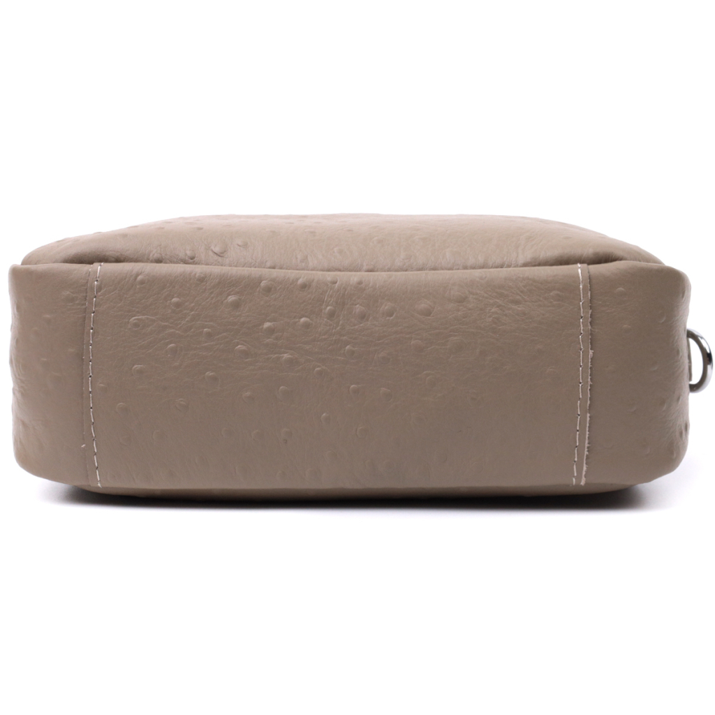 Сумка Vintage З фактурної натуральної шкіри Бежева (22662) - зображення 6