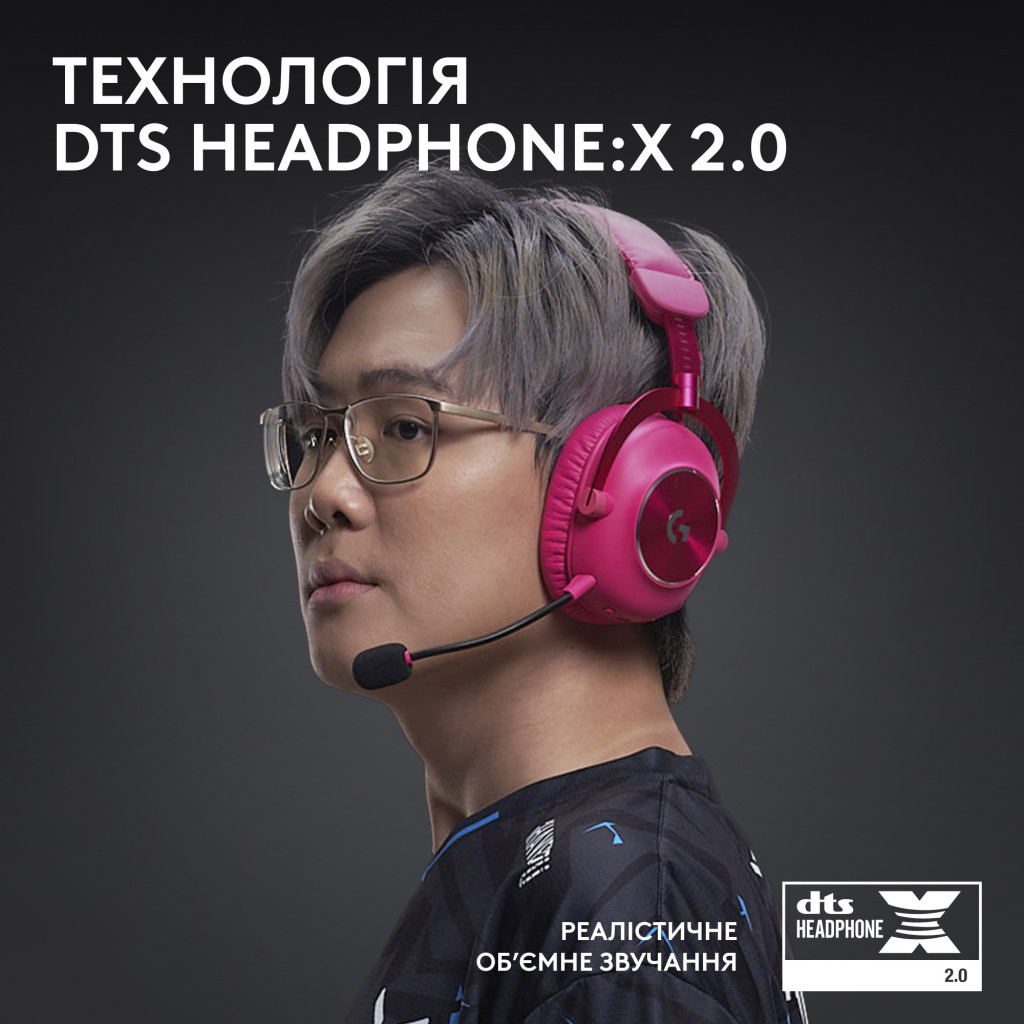 Навушники Logitech G Pro X 2 Lightspeed Wireless Magenta (981-001275) - зображення 8