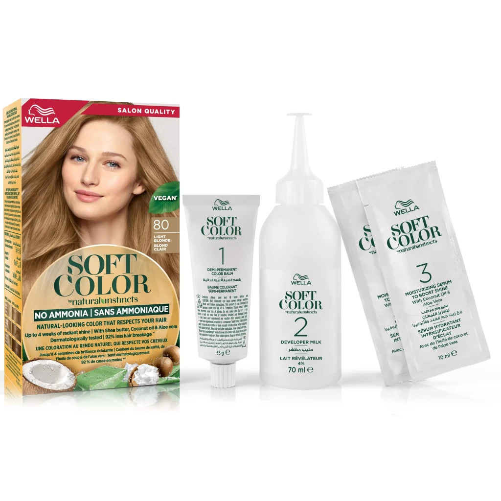 Фарба для волосся Wella Soft Color Безаміачна 80 - Світлий блонд (3614228865746) - изображение 5