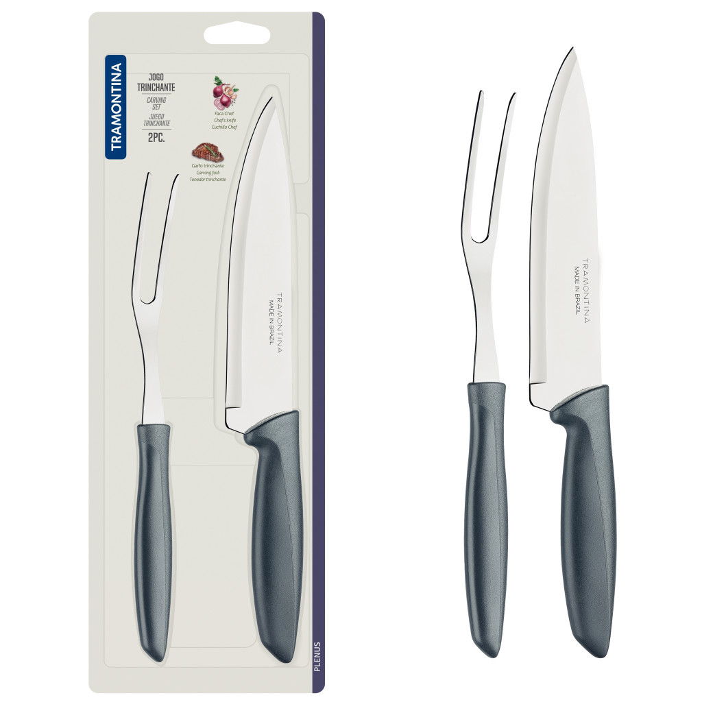 Набір ножів Tramontina Plenus Grey 2 предмети (23498/610) - зображення 3