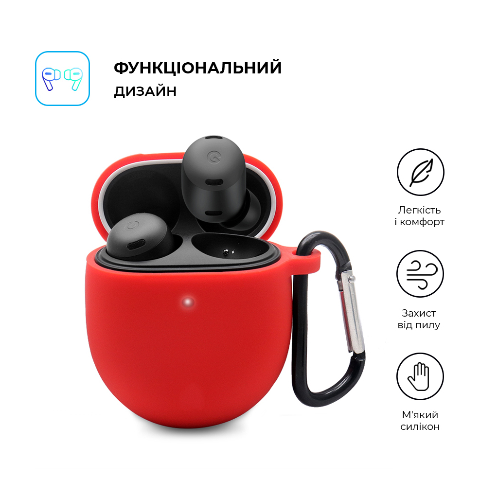 Чохол для навушників Armorstandart Hang Case для Google Pixel Buds Pro Red (ARM75405) - зображення 2