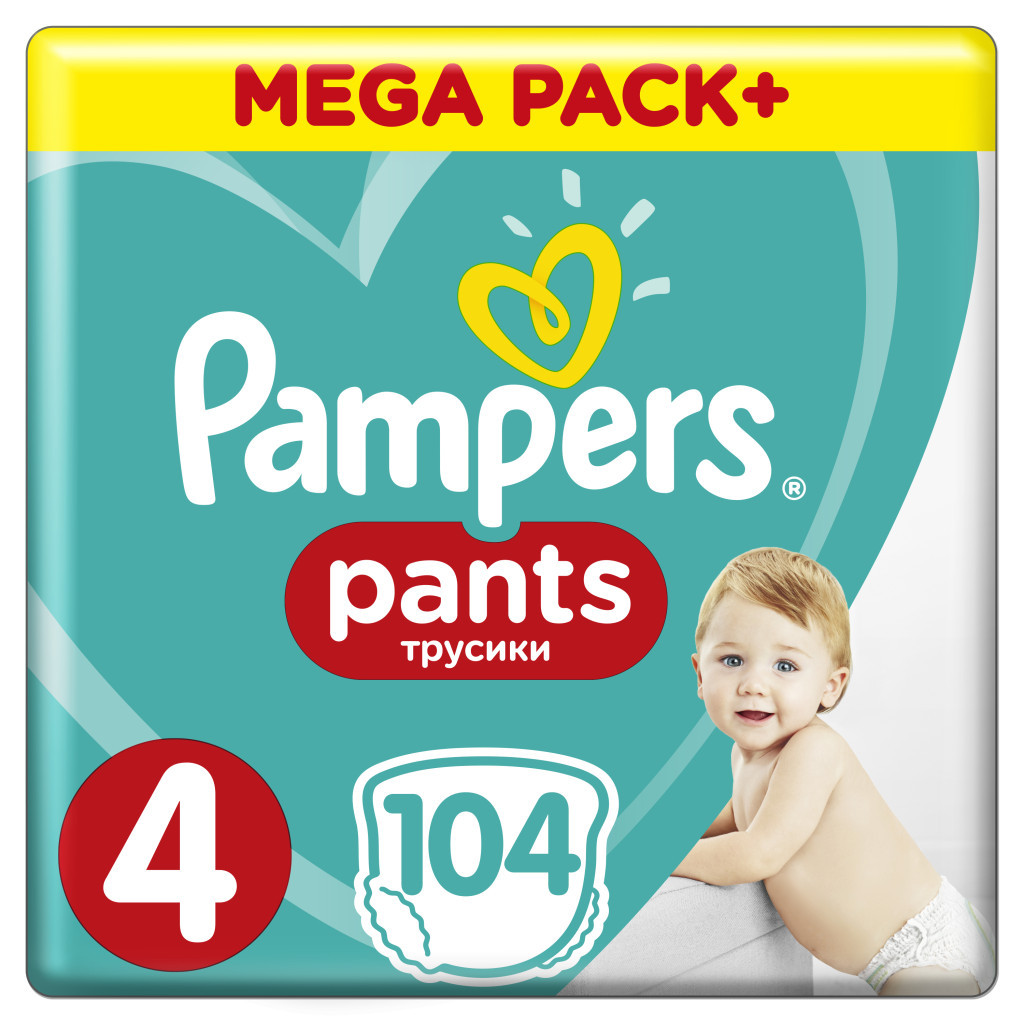 Підгузки Pampers трусики Pants Maxi Розмір 4 (9-15 кг), 104 шт (4015400697534) - зображення 1
