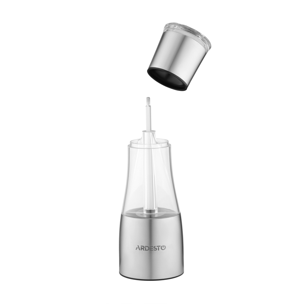 Млинок для спецій Ardesto Gemini, 140мл, акрил, нержавіюча сталь, прозорий (AR1419SS) - зображення 7