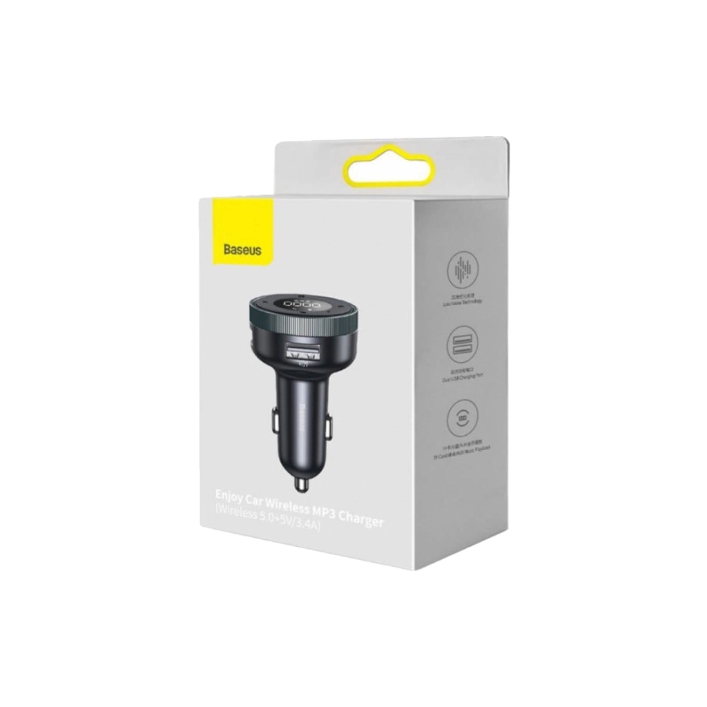 FM модулятор Baseus Baseus Enjoy Car Wireless MP3 Charger Black (CCLH-01) - зображення 5