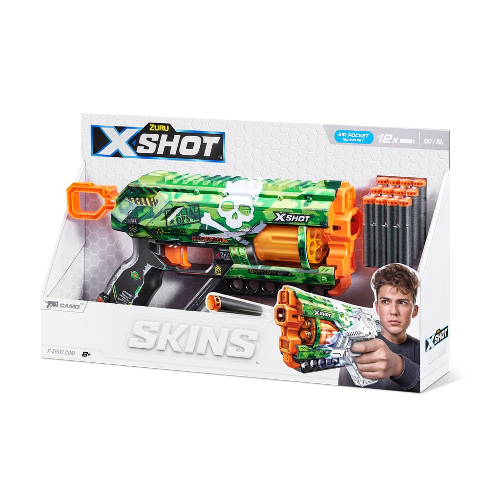 Іграшкова зброя Zuru X-Shot Швидкострільний бластер Skins Griefer Camo (12 патронів) (36561H) - зображення 2