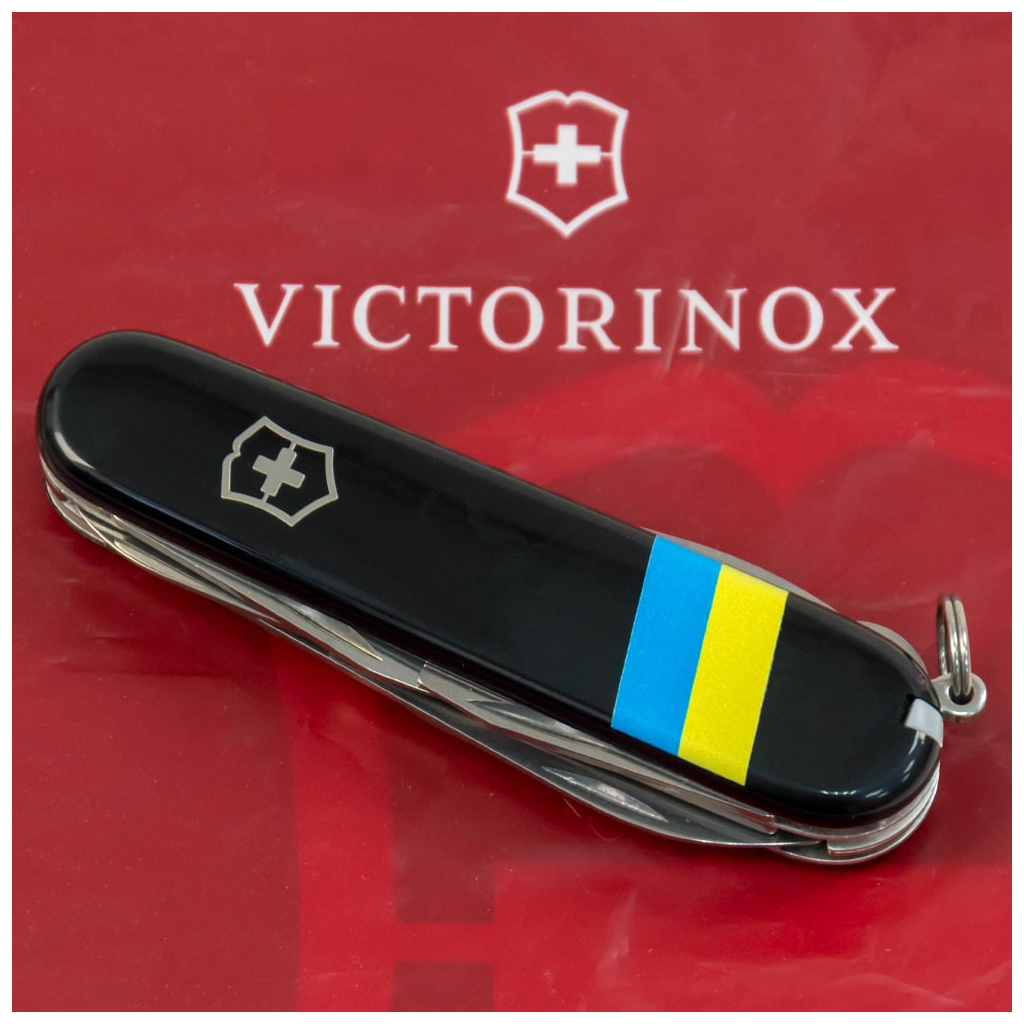 Ніж Victorinox Climber Ukraine Black "Прапор України" (1.3703.3_T1100u) - зображення 2