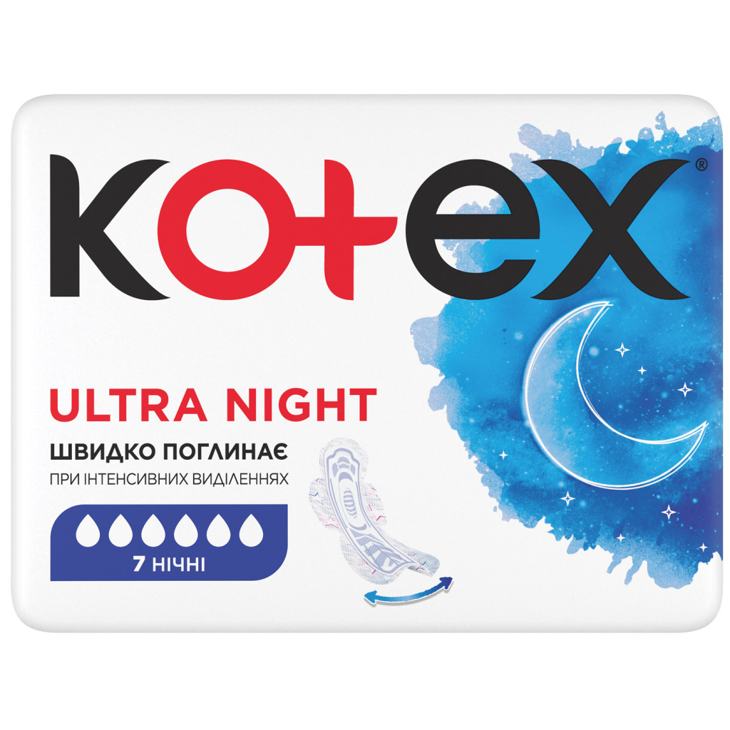 Гігієнічні прокладки Kotex Ultra Night 7 шт. (5029053540108) - зображення 2