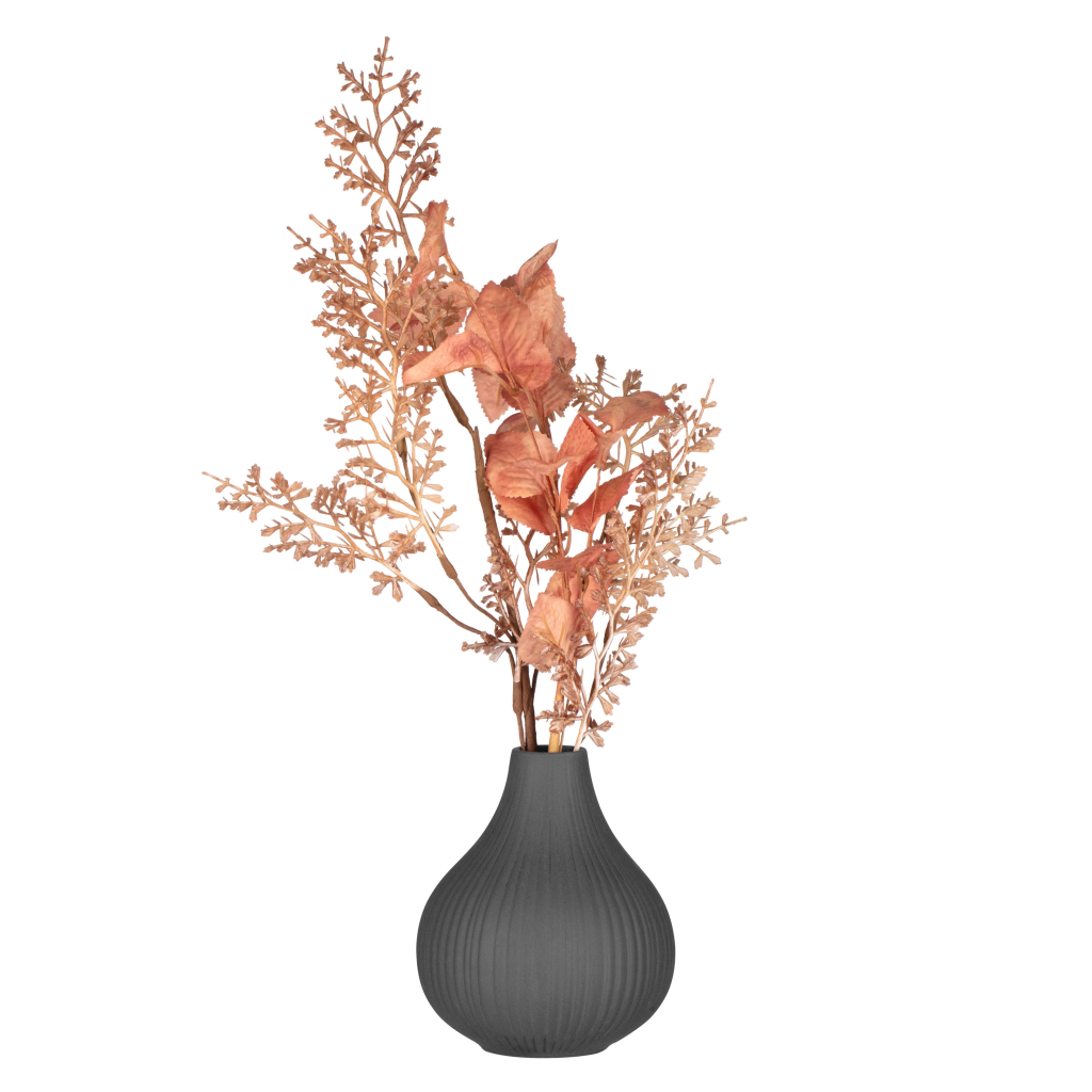 Ваза Ardesto Lucca, 11.5х13.5см, порцеляна, сірий (AR38001B) - зображення 2