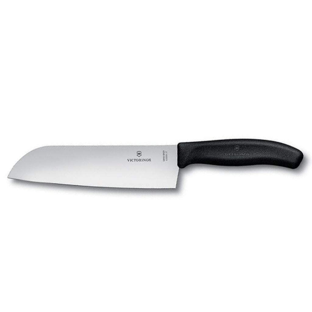 Кухонний ніж Victorinox SwissClassic сантоку 17 см, чорний (6.8503.17B) - зображення 1