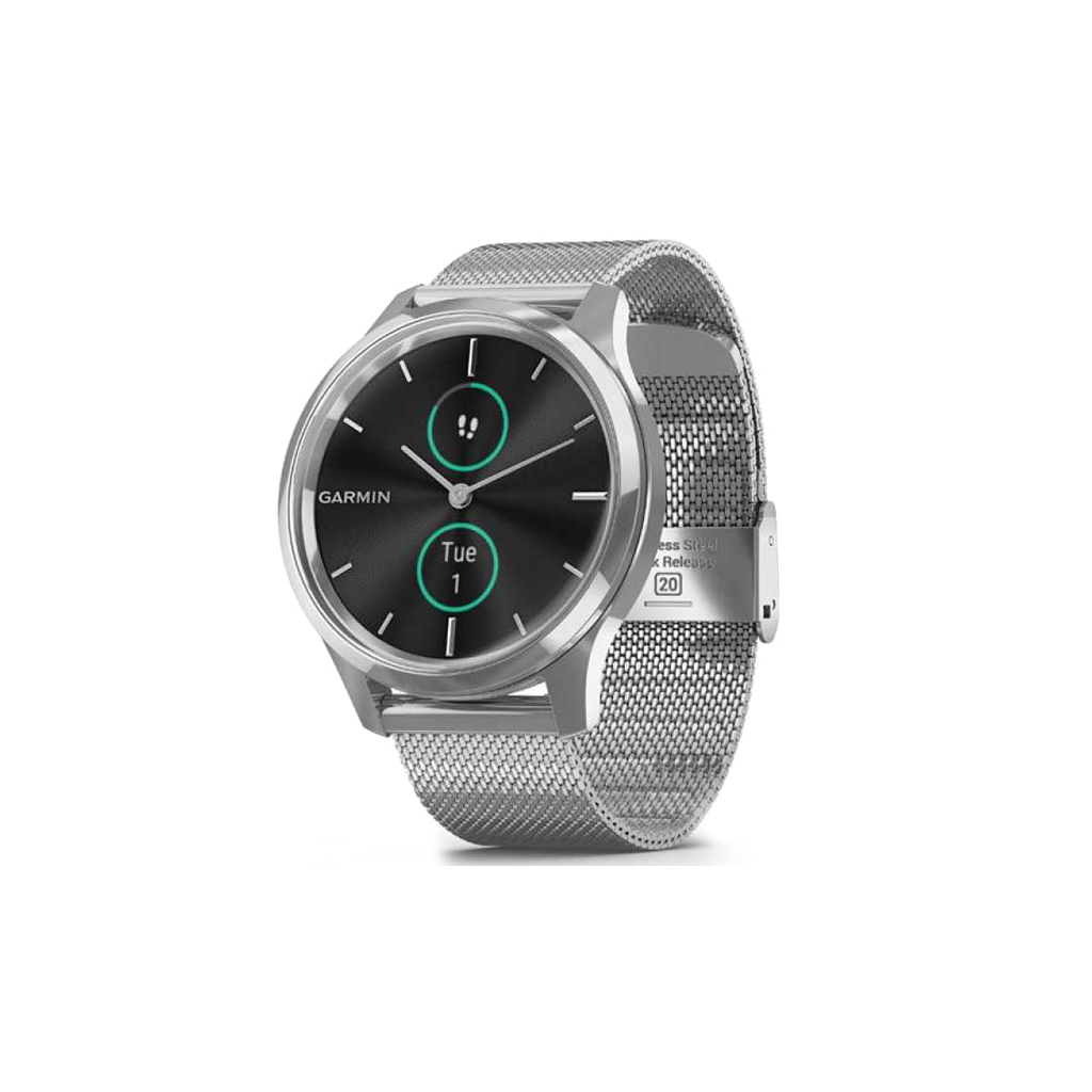 Смарт-годинник Garmin vivomove Luxe, S/E EU, Silver, Milanese (010-02241-23) - зображення 1