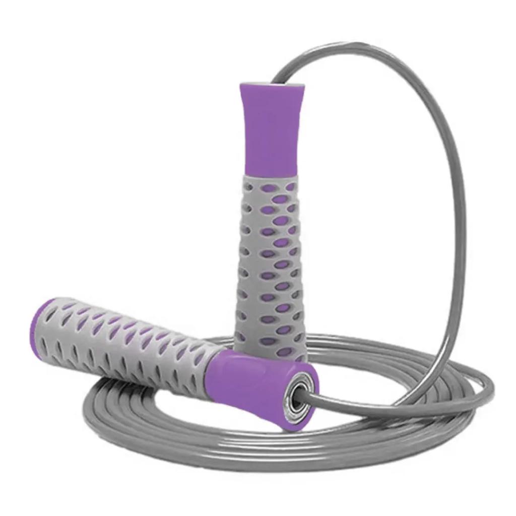Скакалка PowerPlay 4206 Cіро-фіолетова (PP_4206_Grey/Violet) - изображение 1