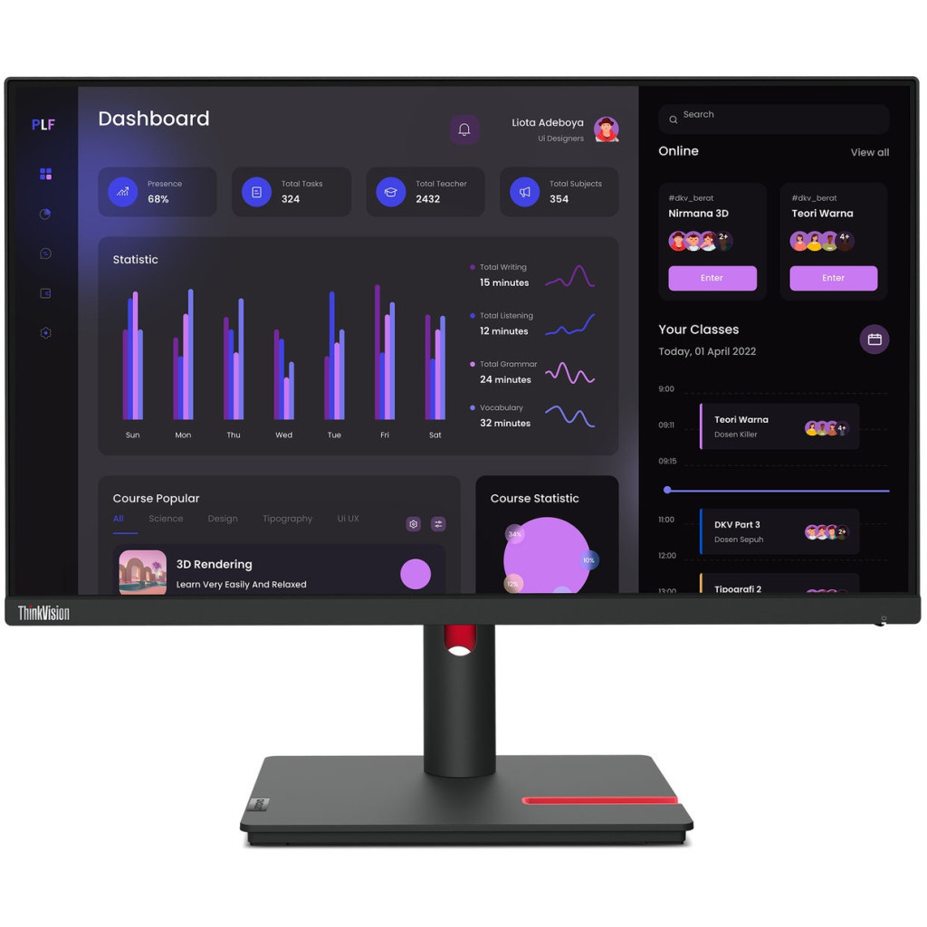 Монітор Lenovo T24i-30 (63CFMATXUA) - зображення 8