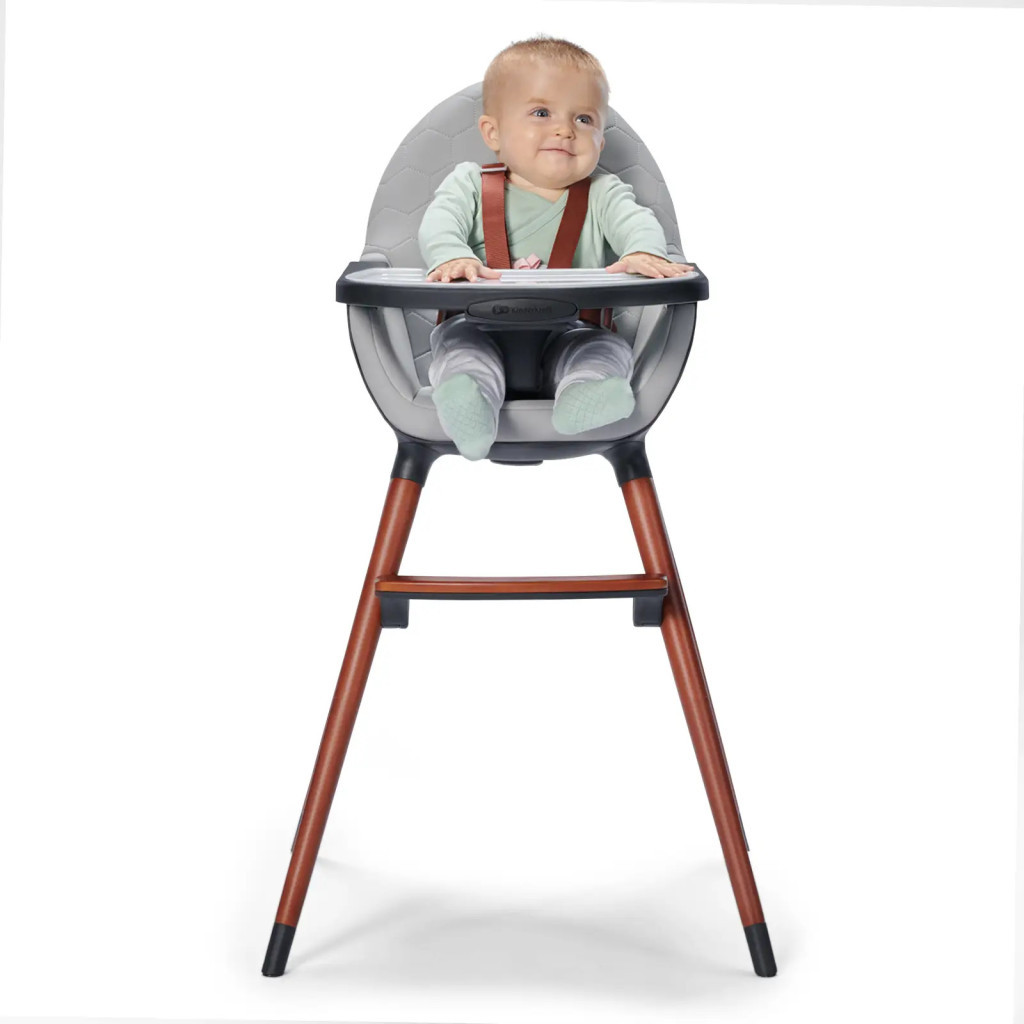 Стілець для годування Kinderkraft 2 в 1 Finix Grey (5902533918515) - зображення 8