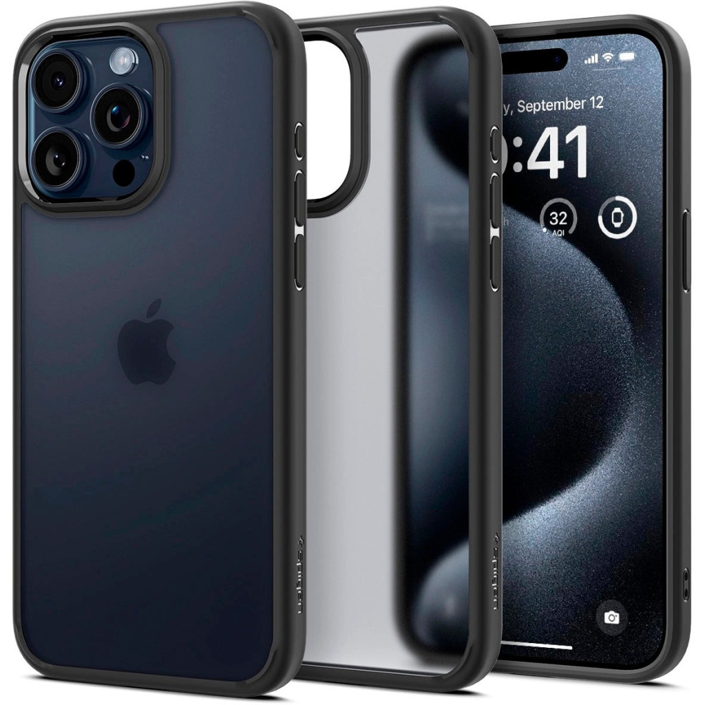 Чохол до мобільного телефона Spigen Apple iPhone 15 Pro Ultra Hybrid Frost Black (ACS06709) - изображение 2
