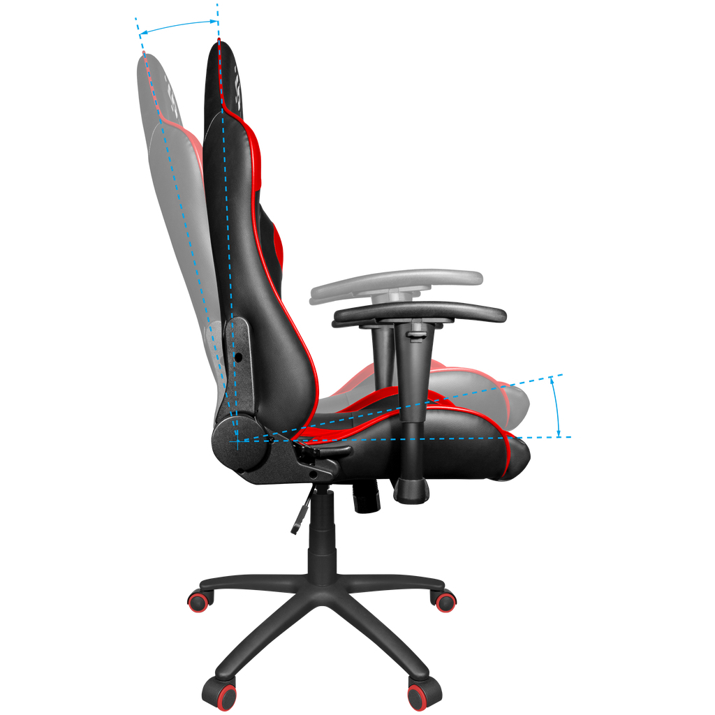 Крісло ігрове Defender Devastator CT-365 Black/Red (64365) - зображення 4
