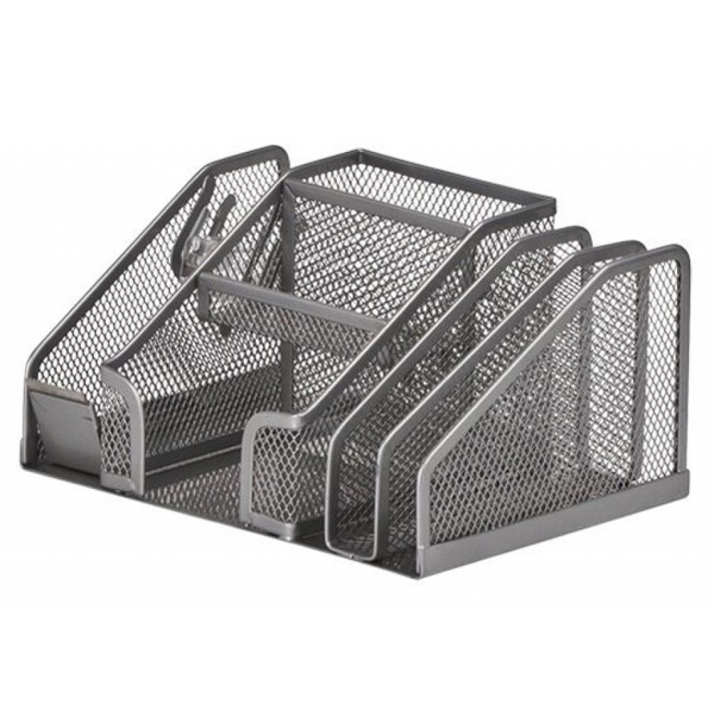 Підставка для дрібниць Buromax 210x150x100 мм, wire mesh, silver (BM.6241-24) - зображення 1