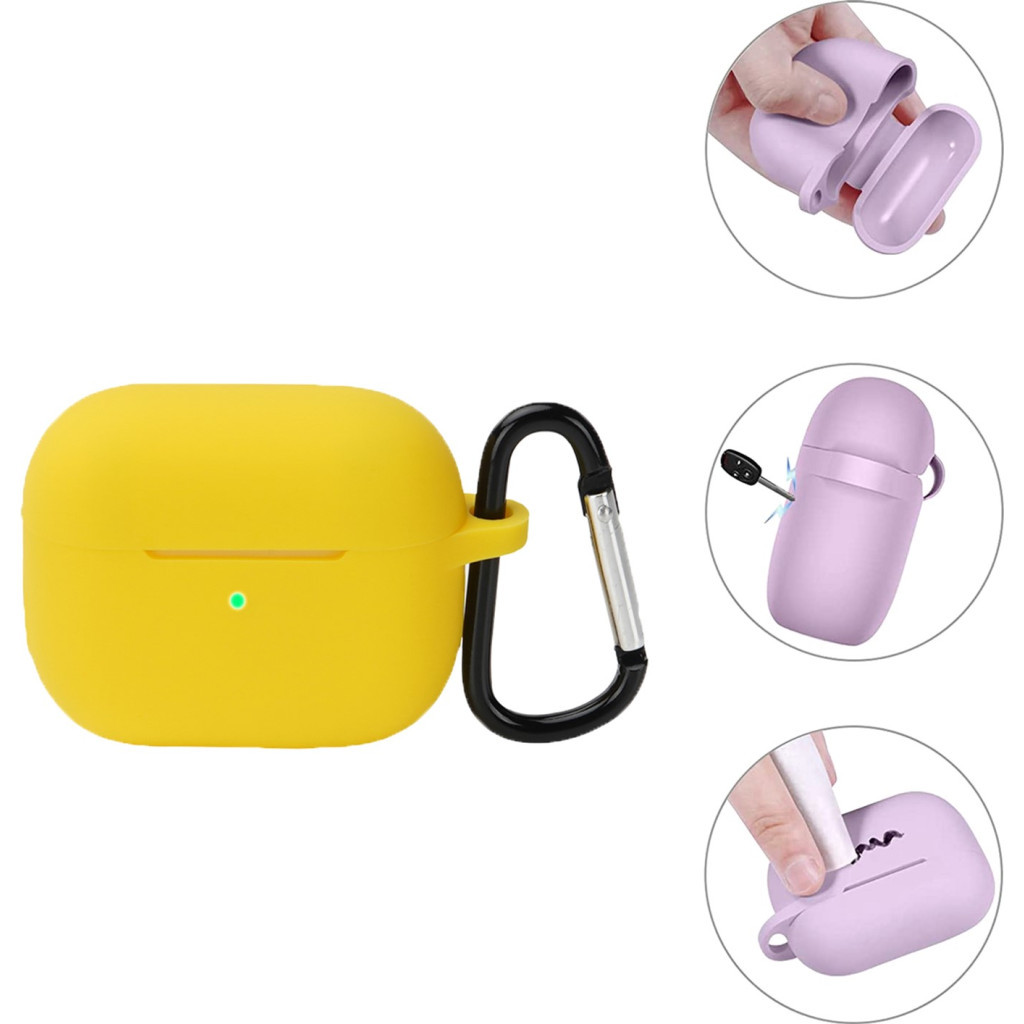 Чохол для навушників BeCover Silicon для Apple AirPods (3nd Gen) Yellow (707233) - изображение 4