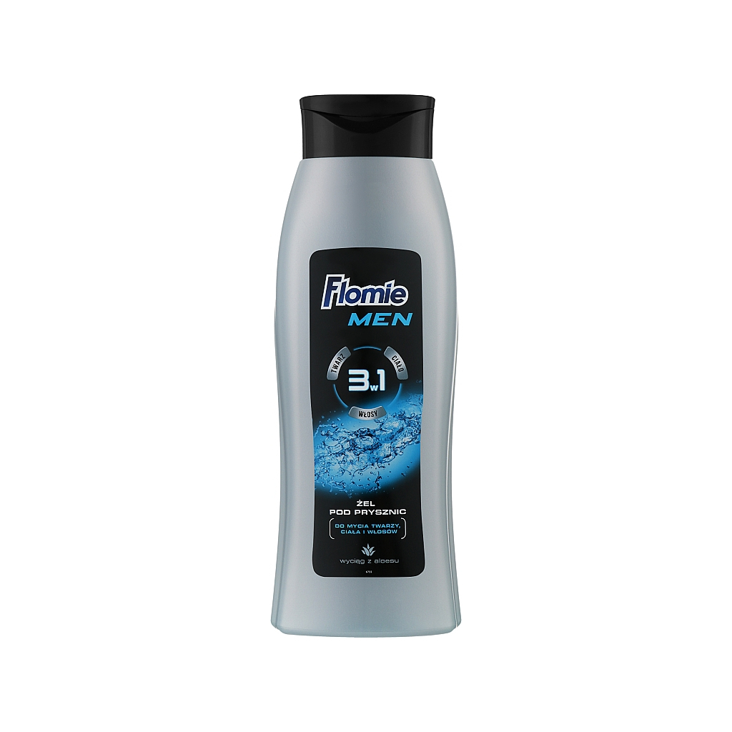 Гель для душу Flomie Men 3 в 1 750 мл (5900948244717) - зображення 1