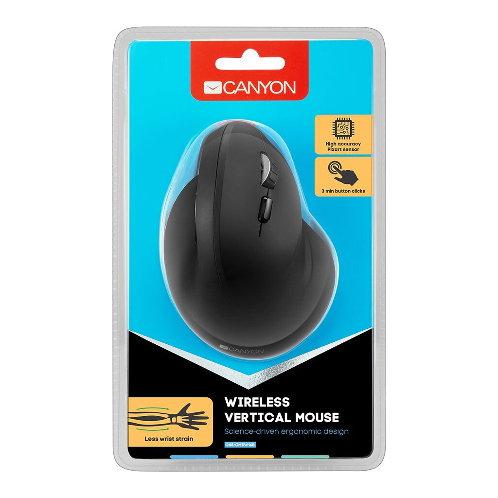 Мишка Canyon CNS-CMSW16B Wireless Black (CNS-CMSW16B) - зображення 5