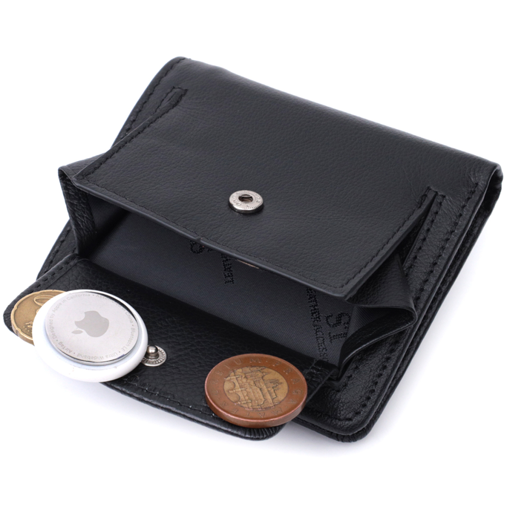 Гаманець ST Leather З натуральної шкіри Чорний (22725) - зображення 8