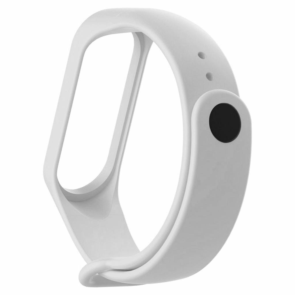 Ремінець до фітнес браслета BeCover Silicone для Xiaomi Mi Band 3/4 White (704650) - зображення 3