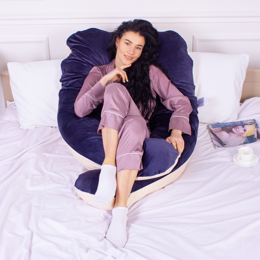 Подушка MirSon для вагітних та відпочинку Velvet Line №8022 U-подібна Ruellia (2200006178545) - изображение 6