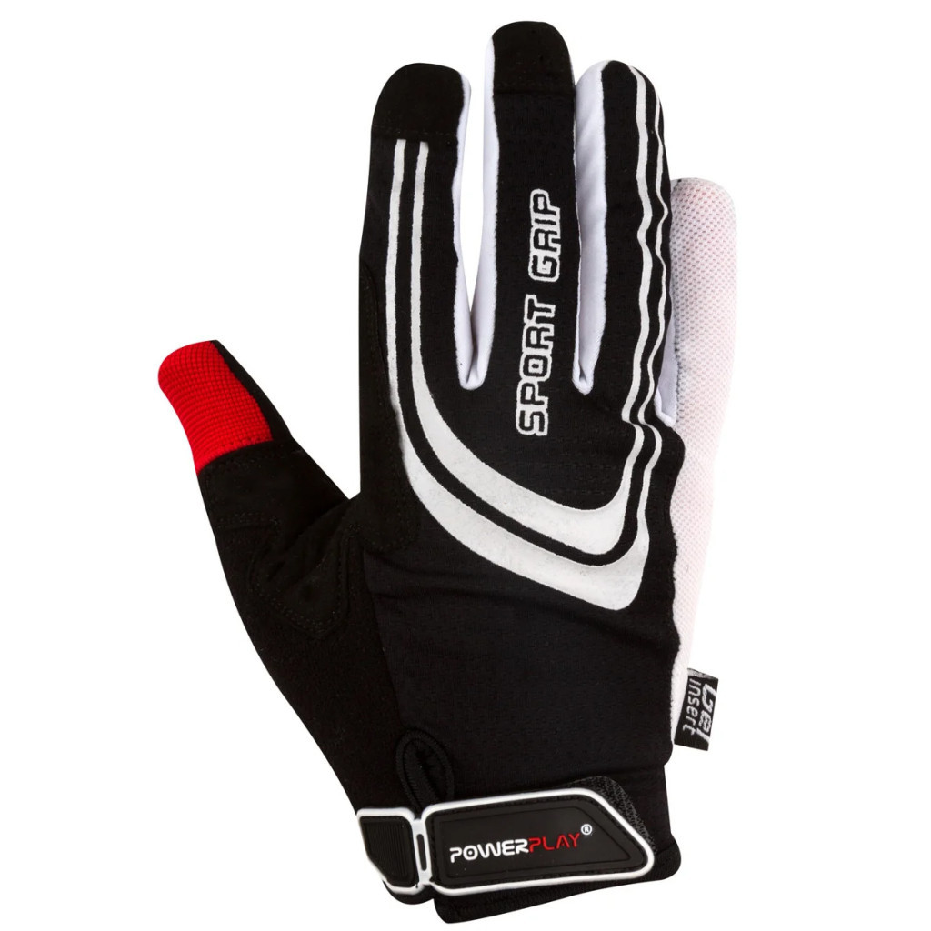 Велорукавиці PowerPlay 6588 Black/White L (6588_L_Black/White) - изображение 3