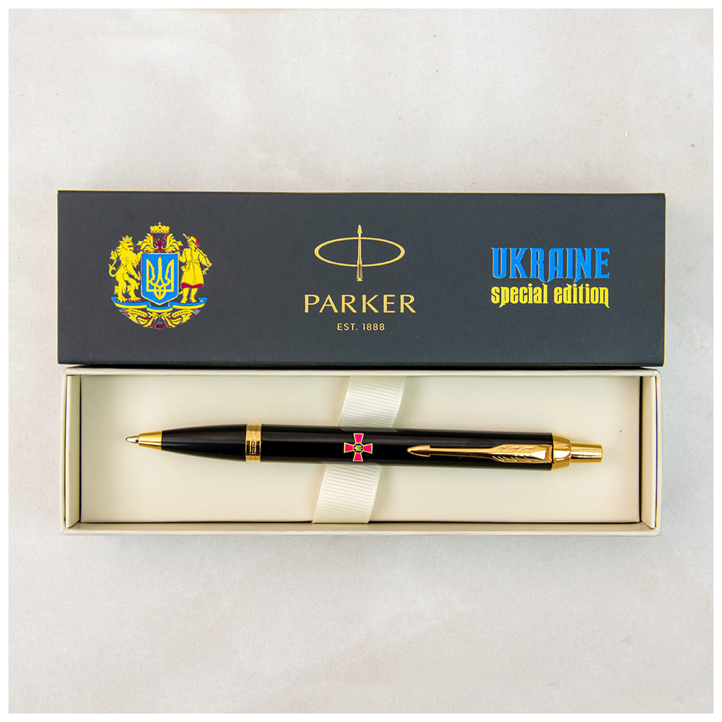 Ручка кулькова Parker IM 17 ARMY Black GT BP Емблема ЗСУ кольоровий (22032_W0010u) - изображение 4