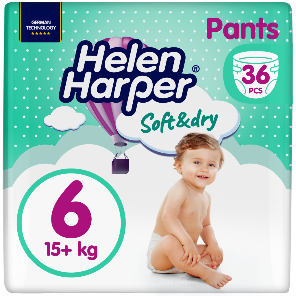 Підгузки Helen Harper Soft&Dry XL Розмір 6 (+15 кг) 36 шт (5411416061229) (271444) - зображення 1