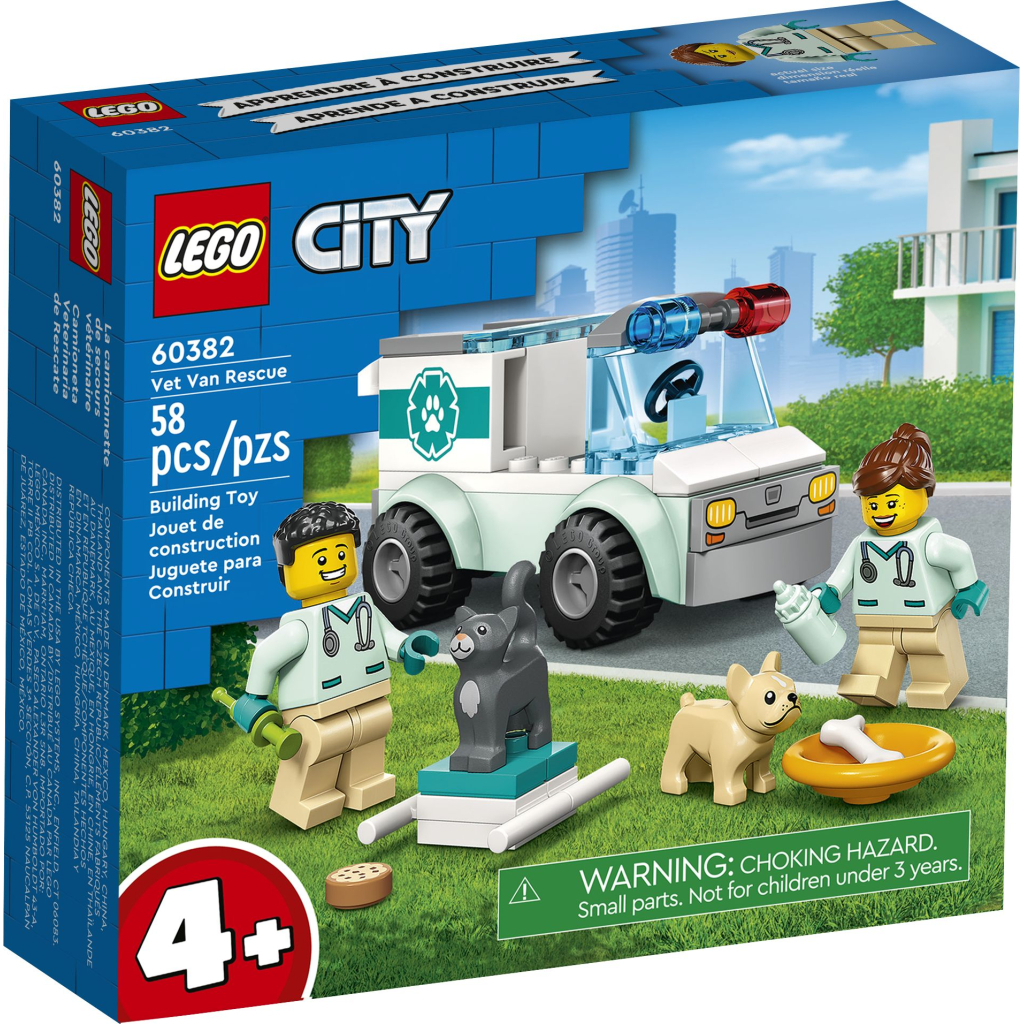 Конструктор LEGO City Фургон ветеринарної швидкої допомоги 58 деталей (60382) - зображення 1