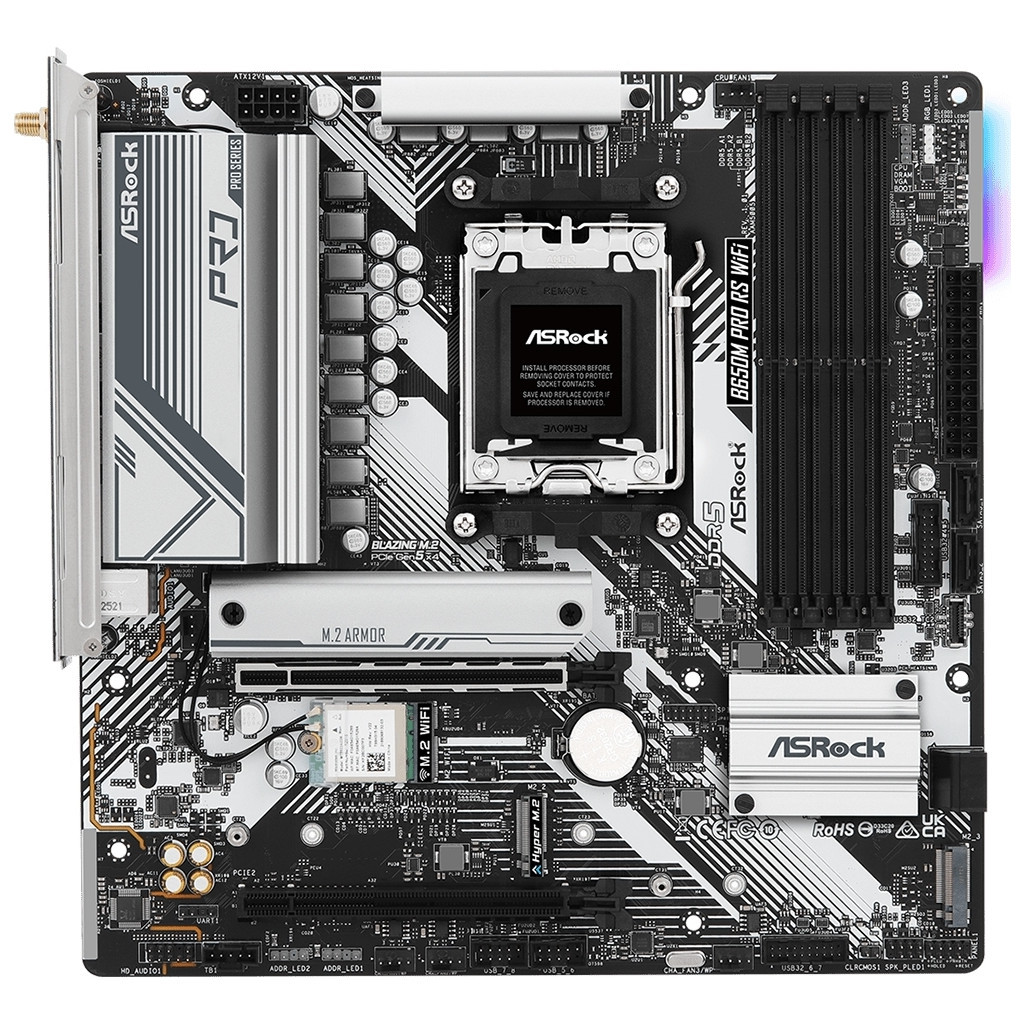 Материнська плата ASRock B650M PRO RS WIFI - зображення 1