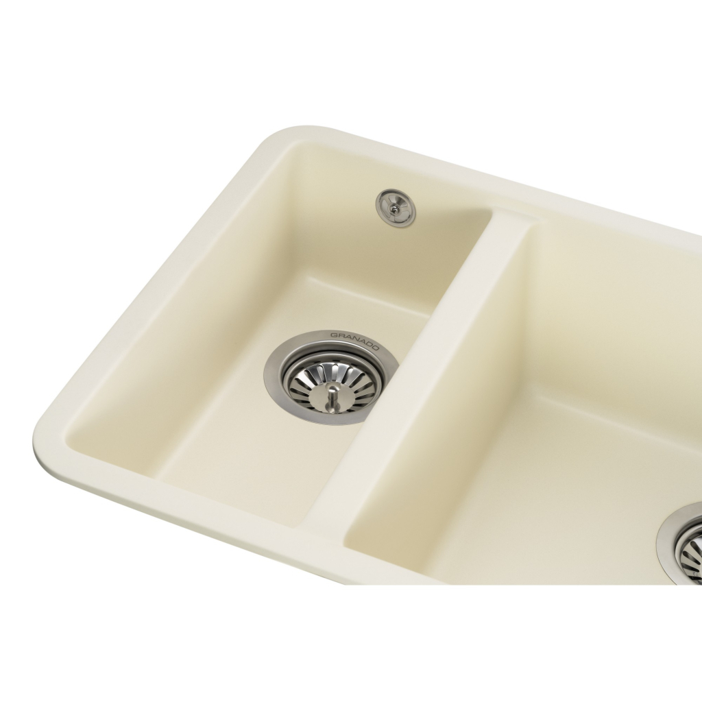 Мийка кухонна GRANADO Under top DOUBLE ivory (gr3404) - зображення 5