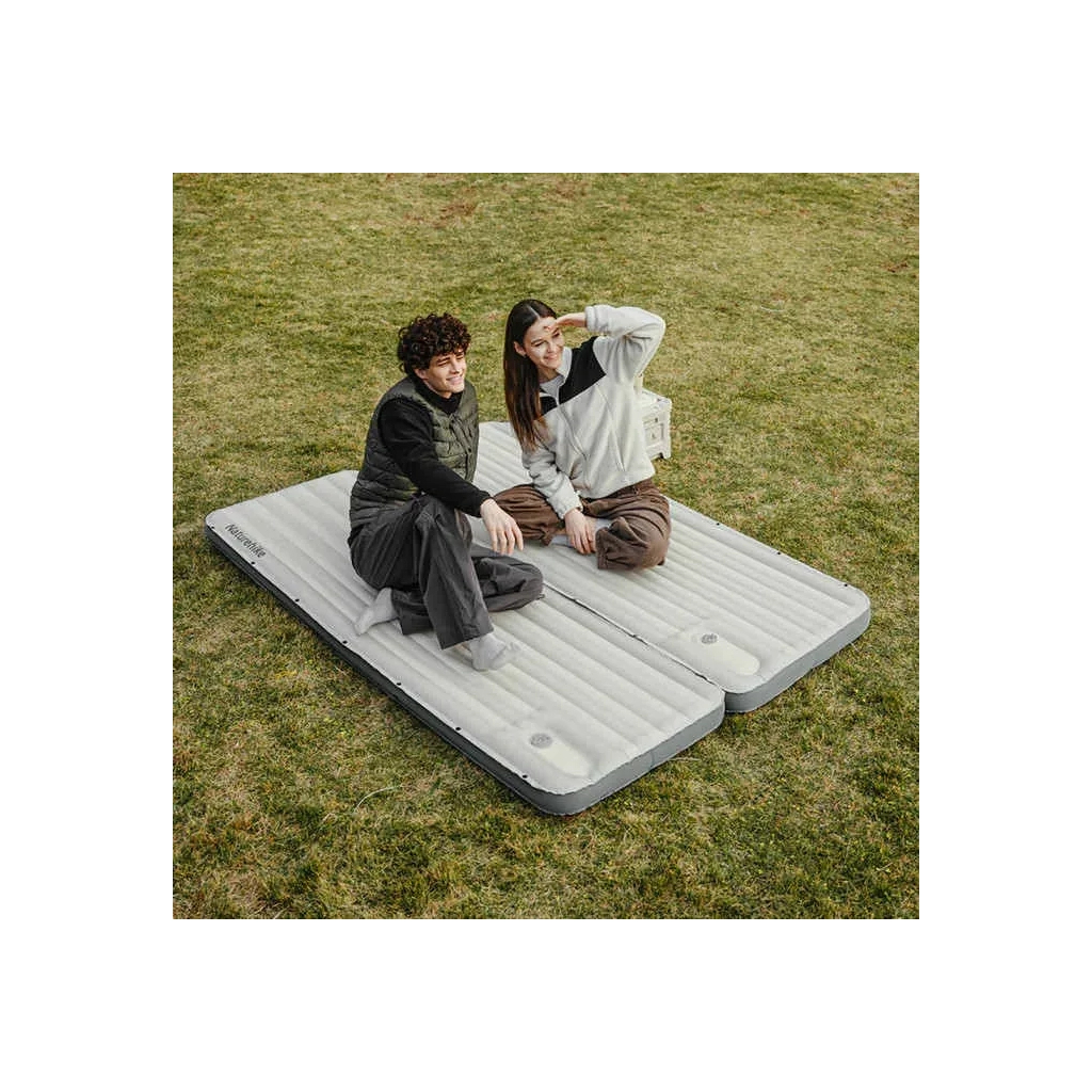 Матрац надувний Naturehike CNK2450WS035, 198х68х9.5 см, білий із вбудованою помпою (6927595796962) - picture 3