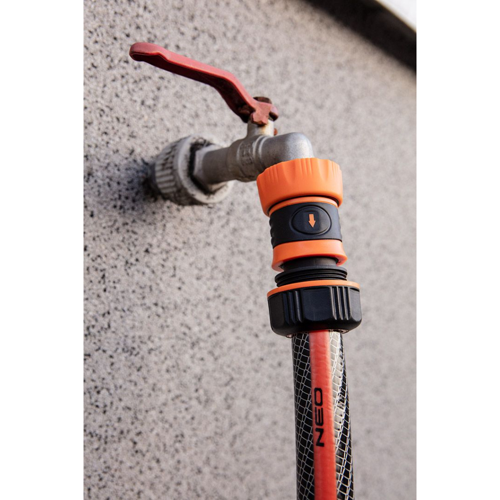 Конектор для шланга Neo Tools для шланга 1/2", з аквастопом, двокомпонентний (15-721) - изображение 3